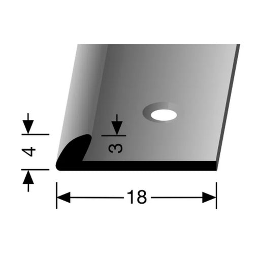 Eindprofiel 4mm | Zilver | voor 3mm PVC vloeren