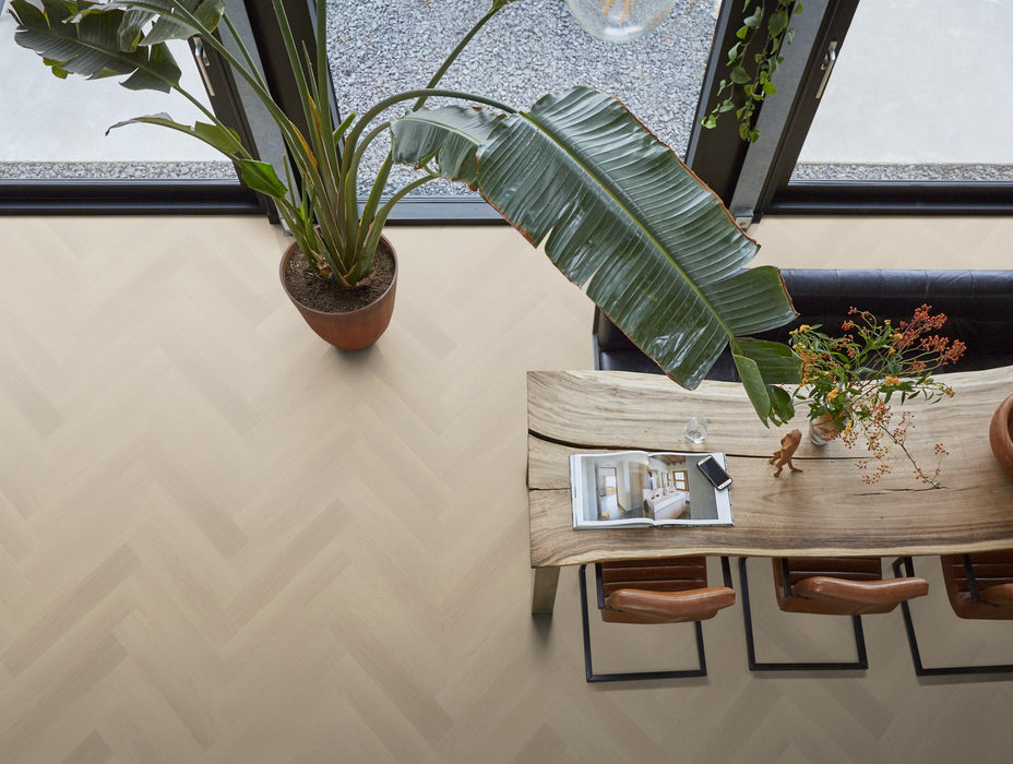 FloorLife YUP Fulham Beige - Visgraat Plak PVC