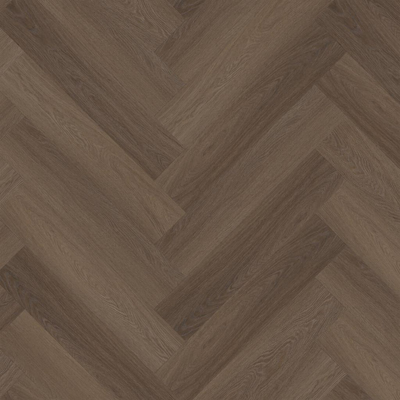 Staal van Ambiant Spigato Estino Brown | Visgraat Lijm PVC