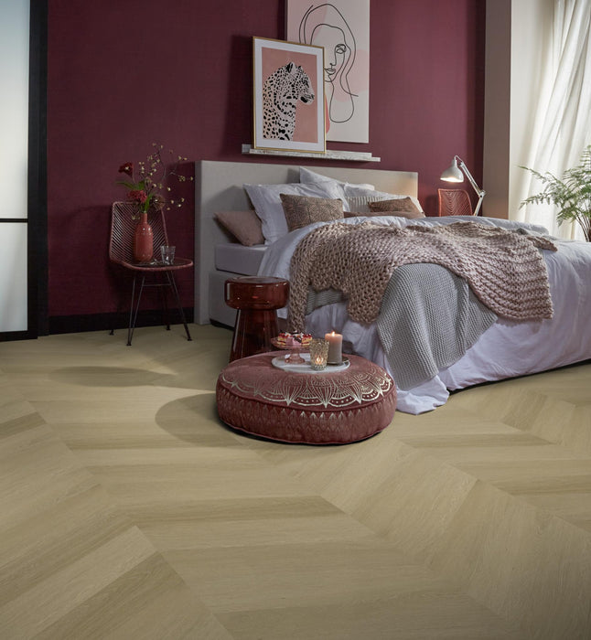 Ambiant Spigato Estino Natural oak | Hongaarse punt | Plak PVC