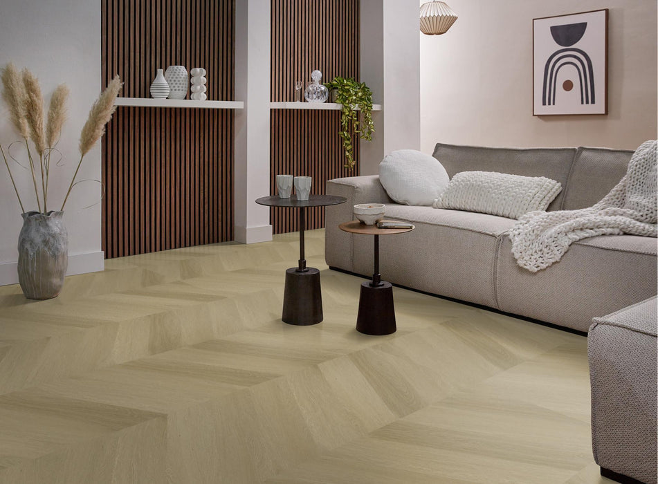 Ambiant Spigato Estino Natural oak | Hongaarse punt | Plak PVC