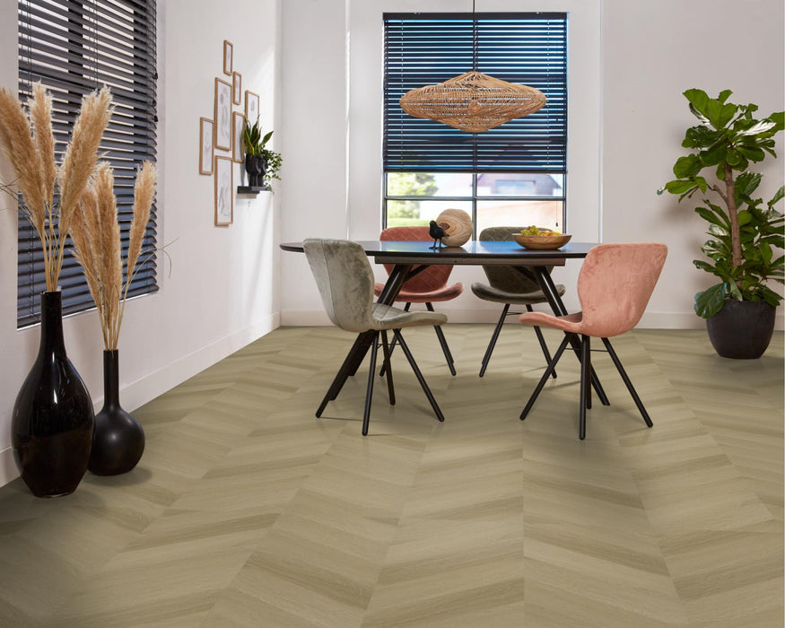 Ambiant Spigato Estino Natural oak | Hongaarse punt | Plak PVC