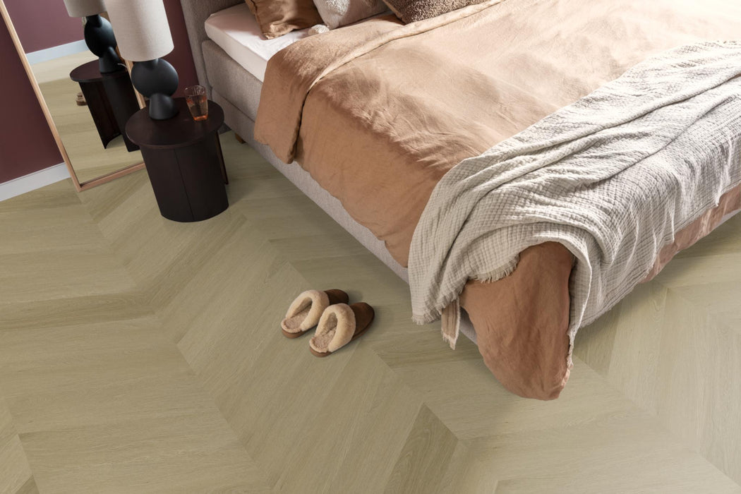 Ambiant Spigato Estino Natural oak | Hongaarse punt | Plak PVC