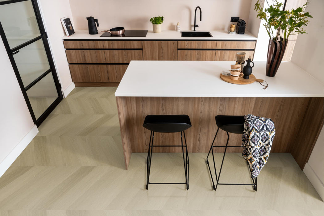 Ambiant Spigato Estino Natural oak | Hongaarse punt | Plak PVC