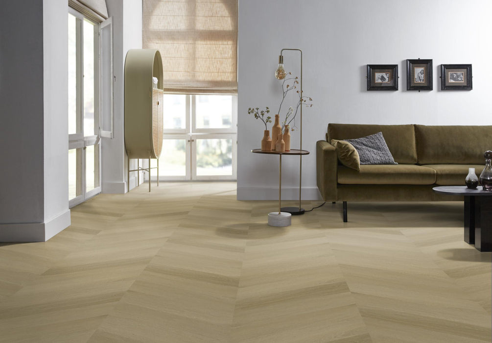 Ambiant Spigato Estino Natural oak | Hongaarse punt | Plak PVC