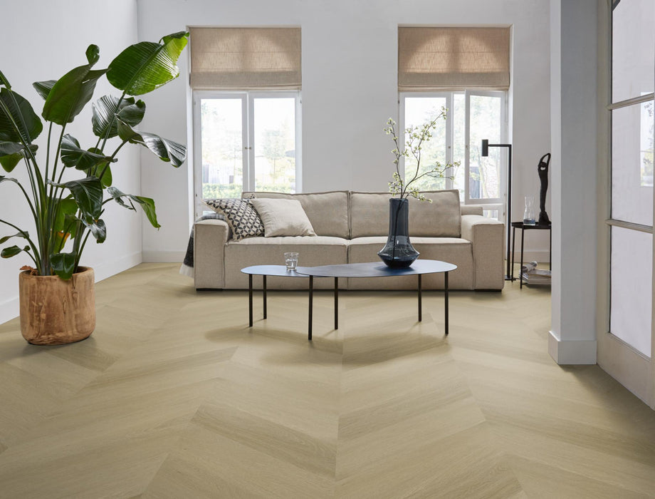 Ambiant Spigato Estino Natural oak | Hongaarse punt | Plak PVC