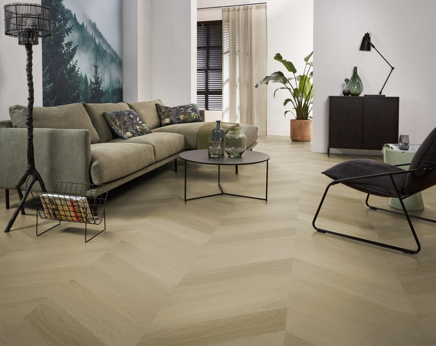 Ambiant Spigato Estino Natural oak | Hongaarse punt | Plak PVC