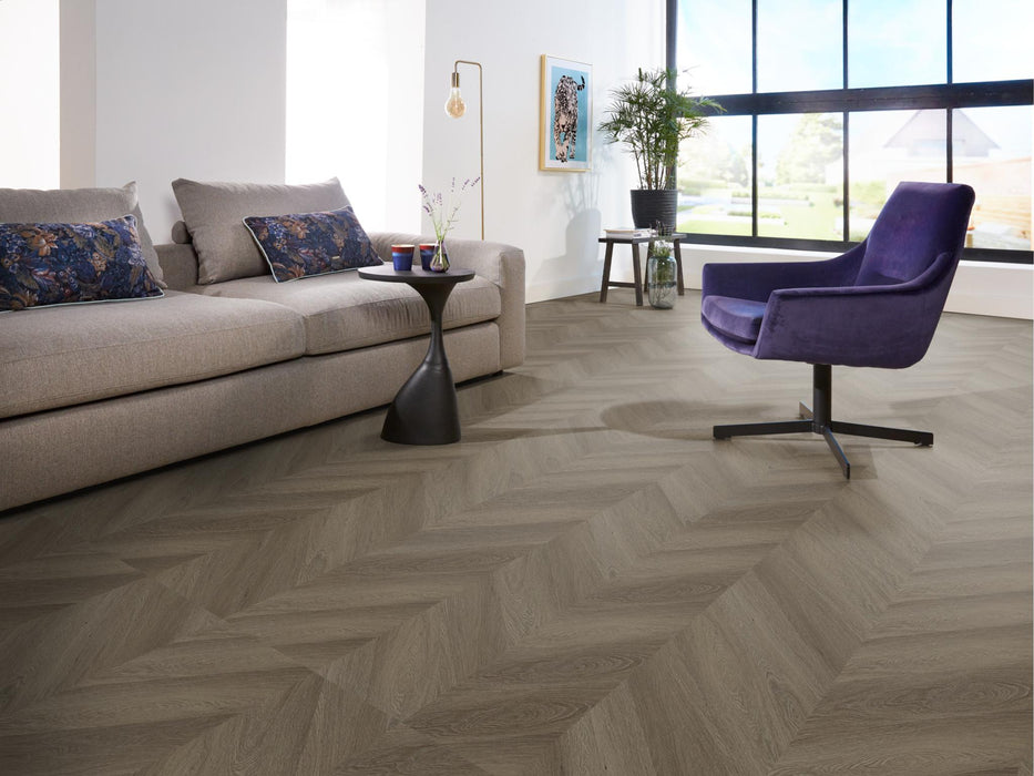 Ambiant Spigato Estino Brown | Hongaarse punt | Plak PVC