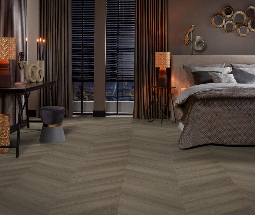 Ambiant Spigato Estino Brown | Hongaarse punt | Plak PVC