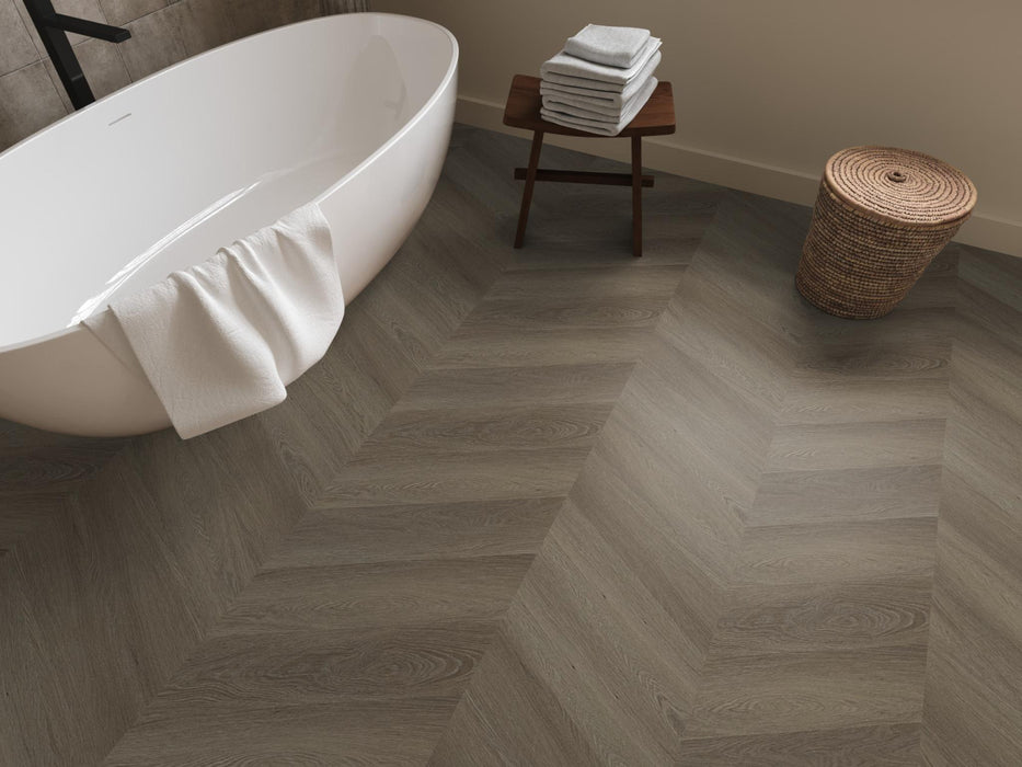 Ambiant Spigato Estino Brown | Hongaarse punt | Plak PVC