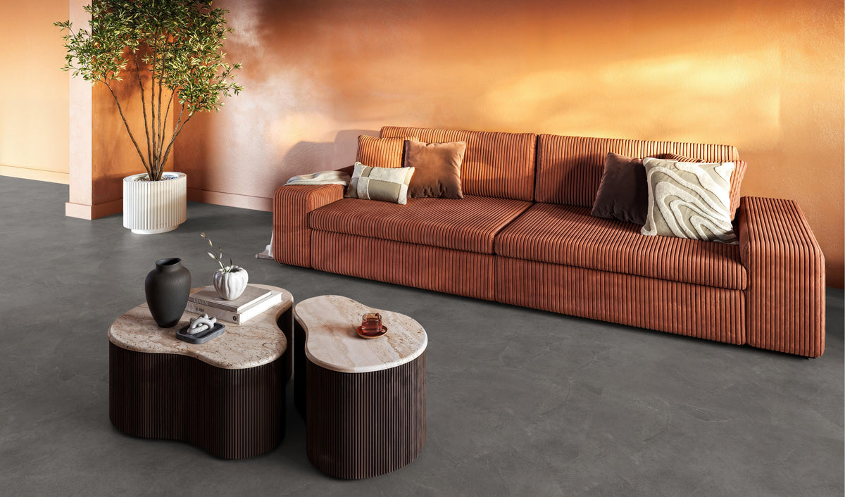 FloorLife Stanmore XL Dark grey - Tegel 90 x 90 Plak PVC Dryback