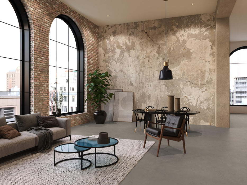 FloorLife Stanmore XL Warm grey - Tegel 90 x 90 Plak PVC Dryback