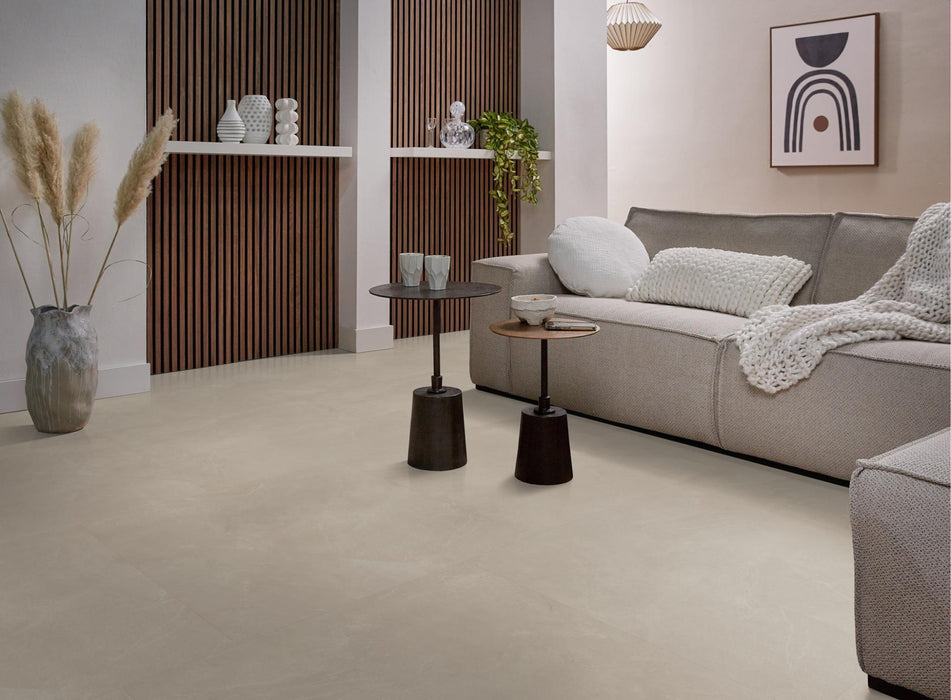 Ambiant Noveno XL Warm beige | Tegel 90 x 90 Plak PVC dryback