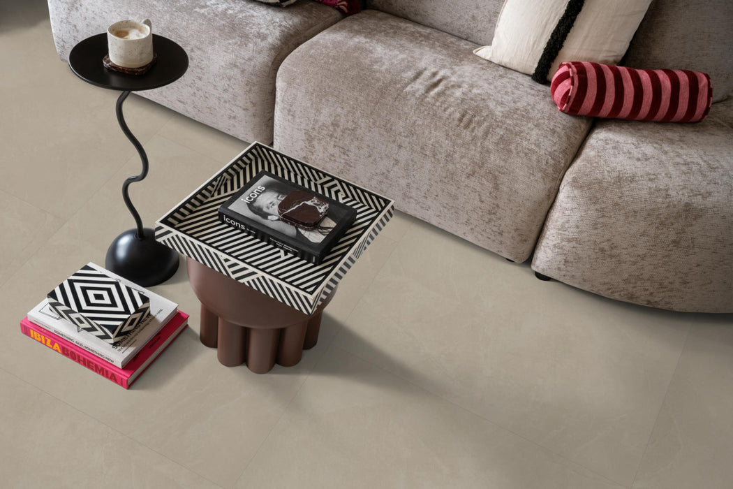 Ambiant Noveno XL Beige | Tegel 90 x 90 Plak PVC dryback