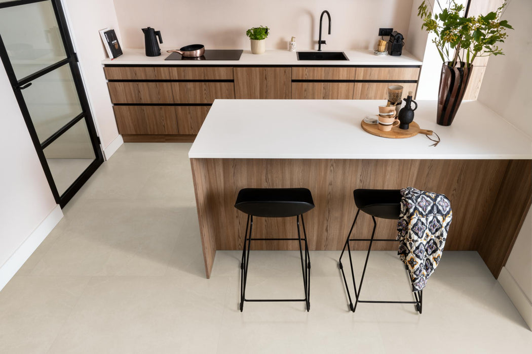 Ambiant Noveno XL Beige | Tegel 90 x 90 Plak PVC dryback