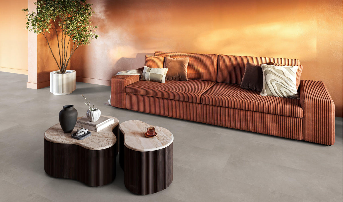 FloorLife Southwark Light grey - Tegel 45 x 90 Plak PVC Dryback