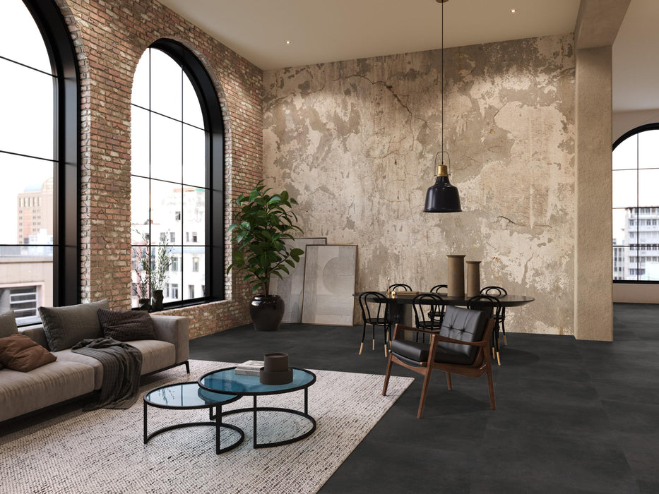 FloorLife Southwark XL Anthracite - Tegel 90 x 90 Plak PVC Dryback