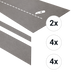 Otium PVC Traptreden Set voor 4 treden - Andes