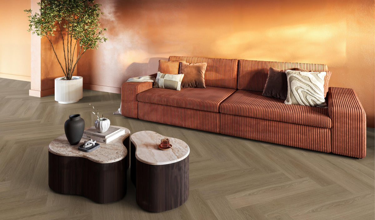 Ambiant Spigato Soleno Dark oak - Visgraat Click PVC