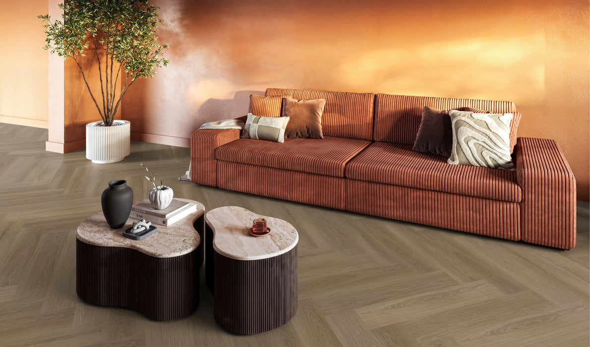 Ambiant Spigato Soleno Dark oak - Visgraat Click PVC