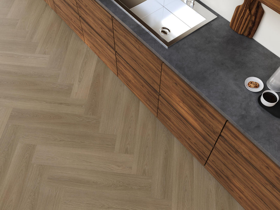 Ambiant Spigato Soleno Dark oak - Visgraat Click PVC
