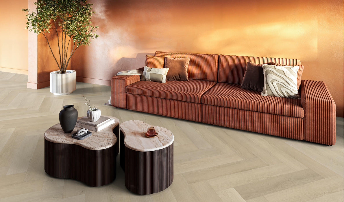 FloorLife YUP XL Mayfair Beige - Visgraat Plak PVC