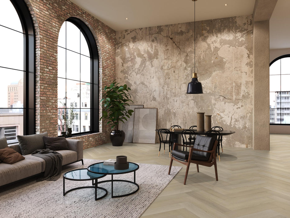 FloorLife YUP XL Mayfair Beige - Visgraat Plak PVC