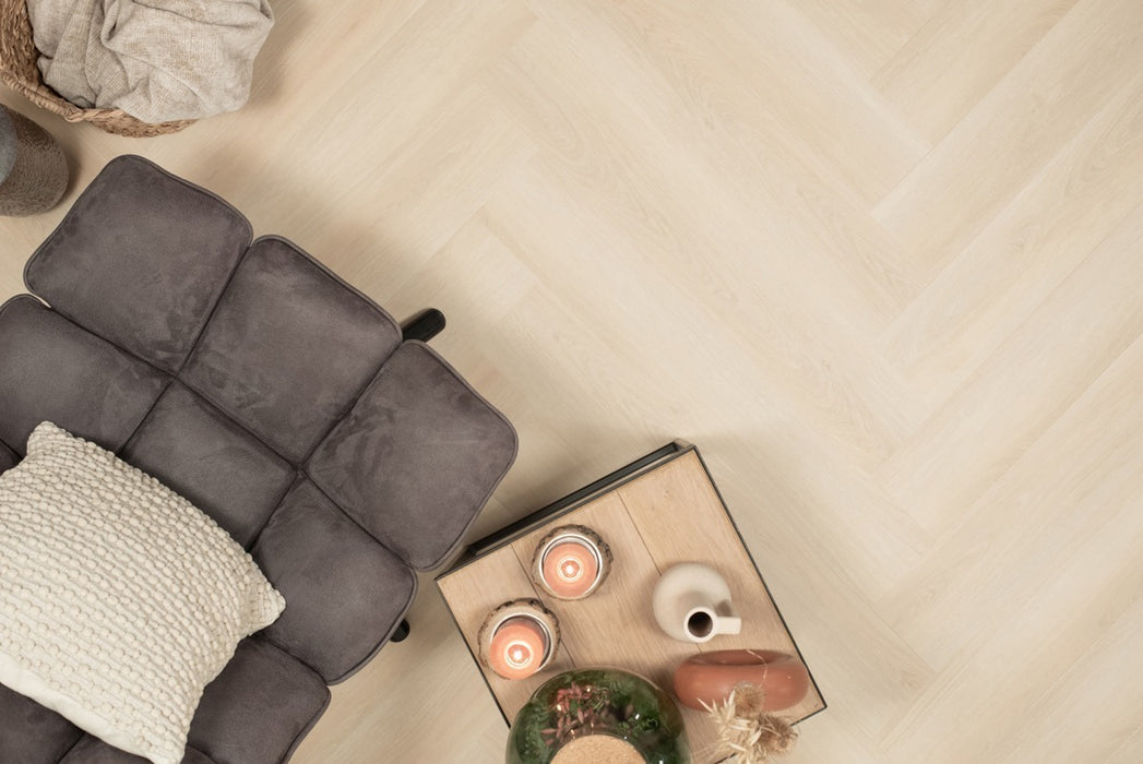 Floer Balein Beige - Walvisgraat Click PVC