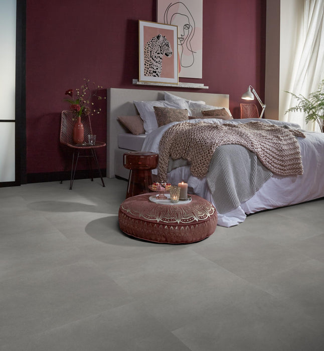 Ambiant Baroso XL Light grey | Tegel 80 x 40 Klik PVC