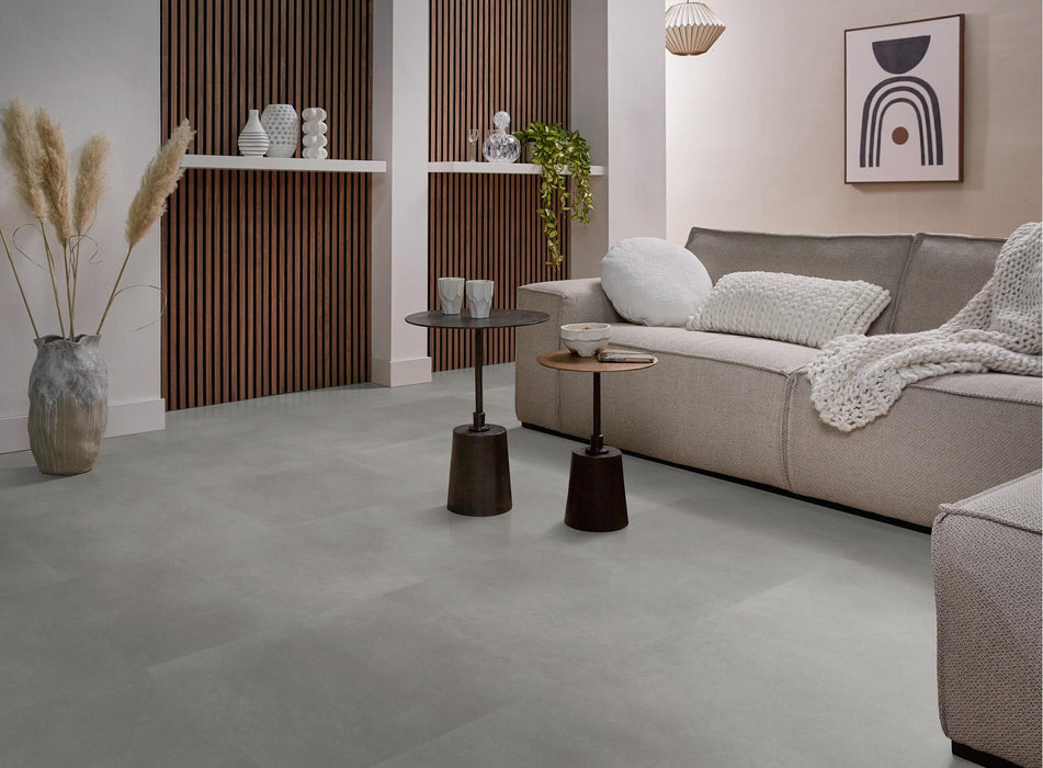 Ambiant Baroso XL Light grey | Tegel 80 x 40 Klik PVC