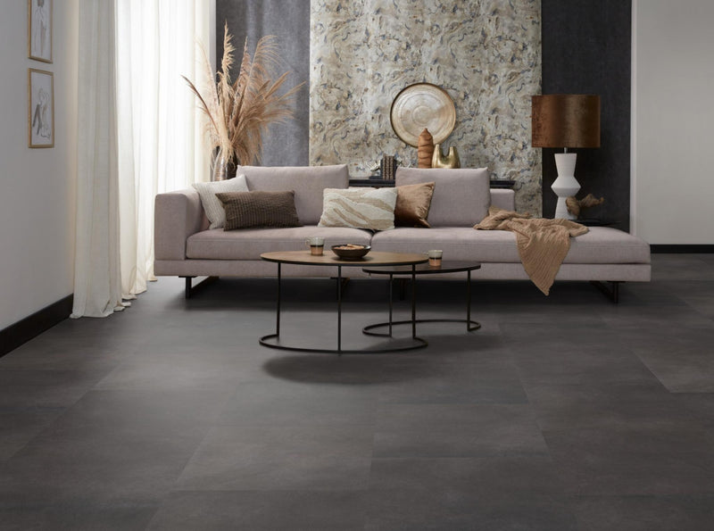 Staal van Ambiant Baroso XL Anthracite | Tegel 80 x 40 Klik PVC
