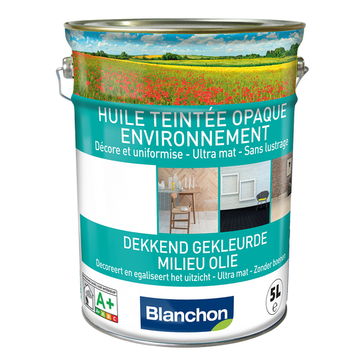 Blanchon Dekkend Gekleurde Olie Milieu Zwart