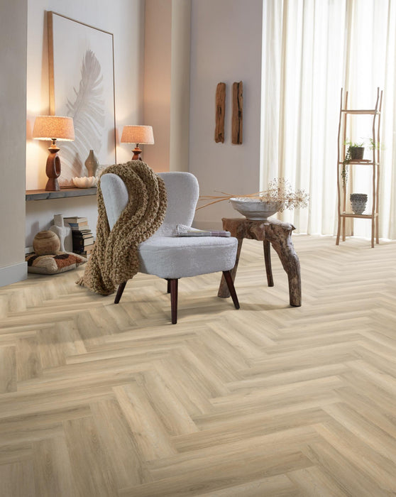 Ambiant Spigato Avanto Beige | Visgraat Lijm PVC