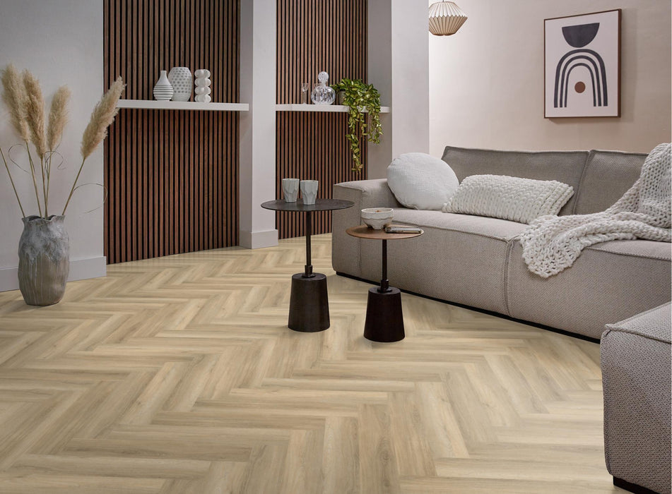 Ambiant Spigato Avanto Beige | Visgraat Lijm PVC