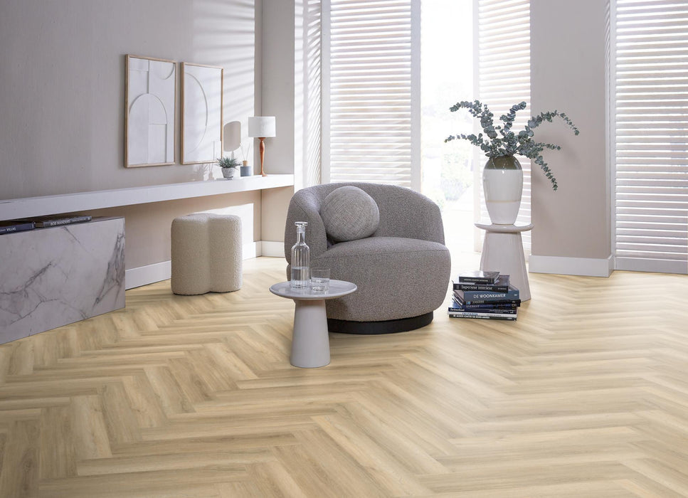 Ambiant Spigato Avanto Beige | Visgraat Lijm PVC