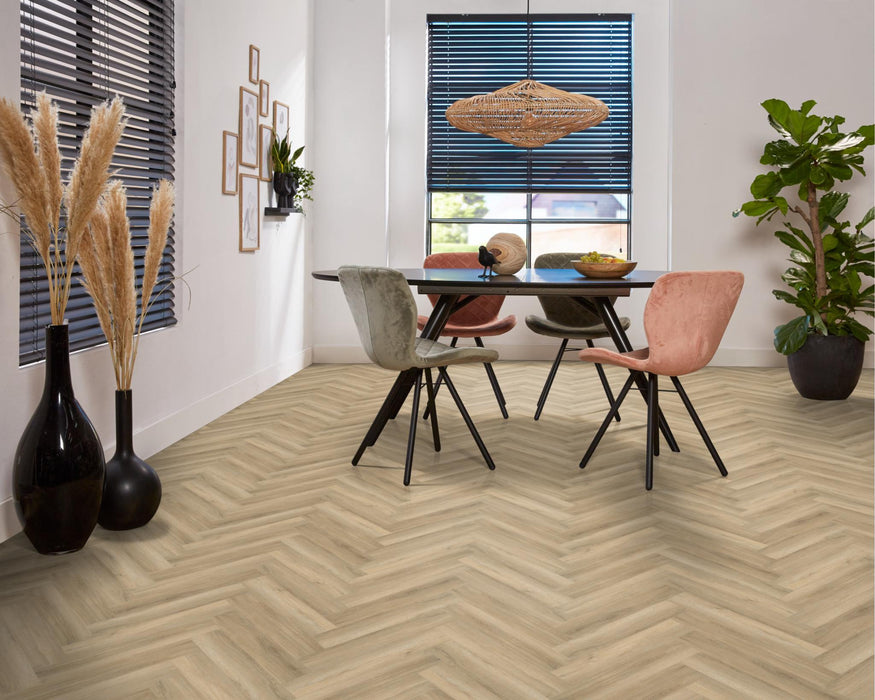 Ambiant Spigato Avanto Beige | Visgraat Lijm PVC