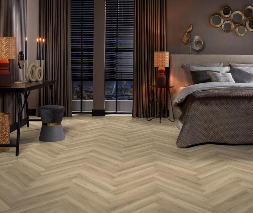 Ambiant Spigato Avanto Beige | Visgraat Lijm PVC