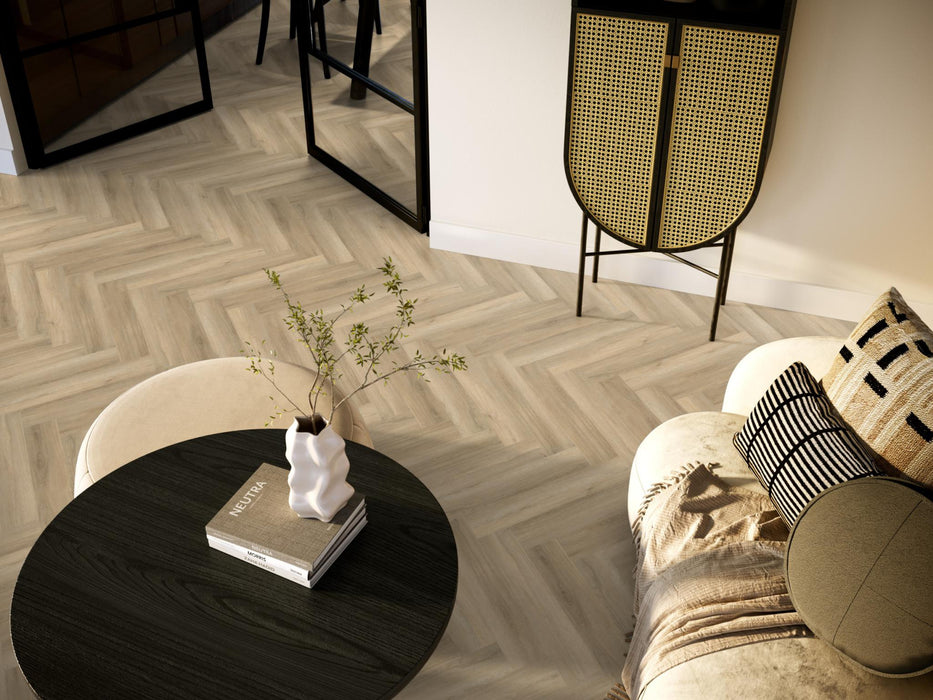 Ambiant Spigato Avanto Beige | Visgraat Lijm PVC