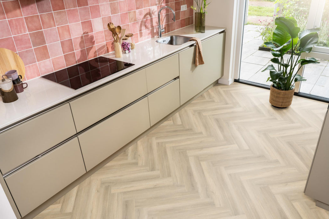 Ambiant Spigato Avanto Beige | Visgraat Lijm PVC