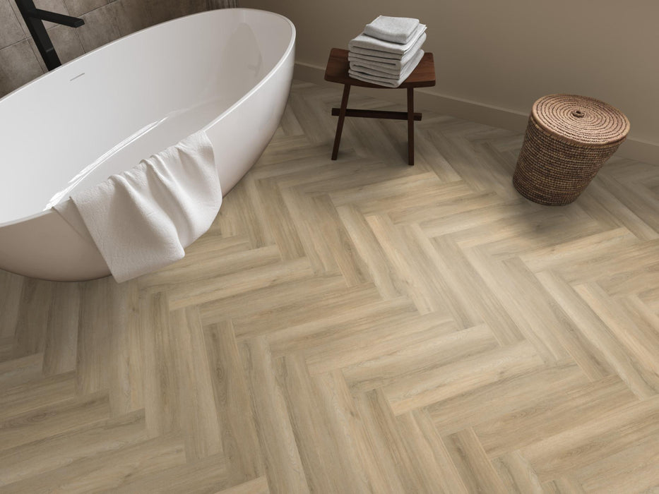 Ambiant Spigato Avanto Beige | Visgraat Lijm PVC