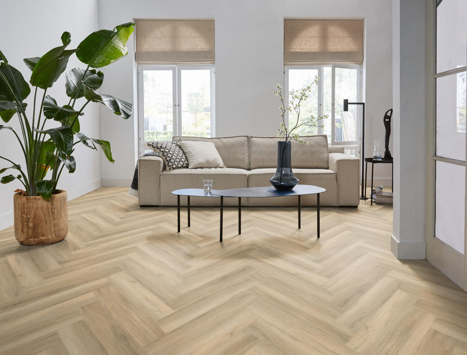 Ambiant Spigato Avanto Beige | Visgraat Lijm PVC
