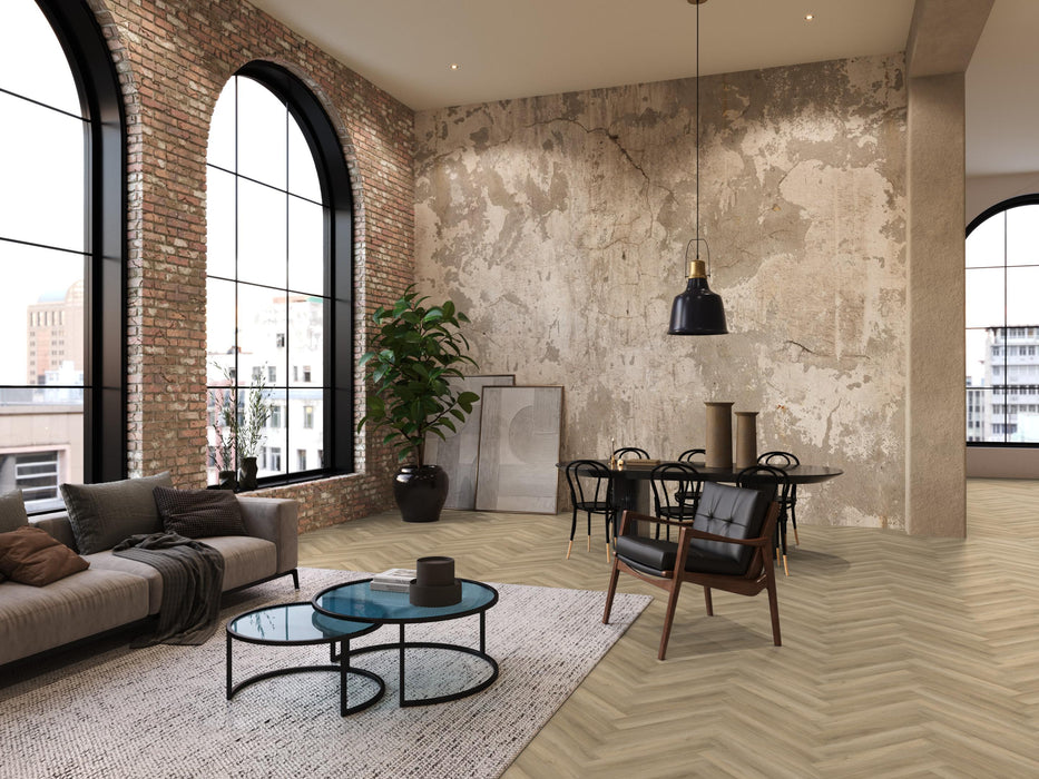 FloorLife YUP Paddington Beige - Visgraat Plak PVC