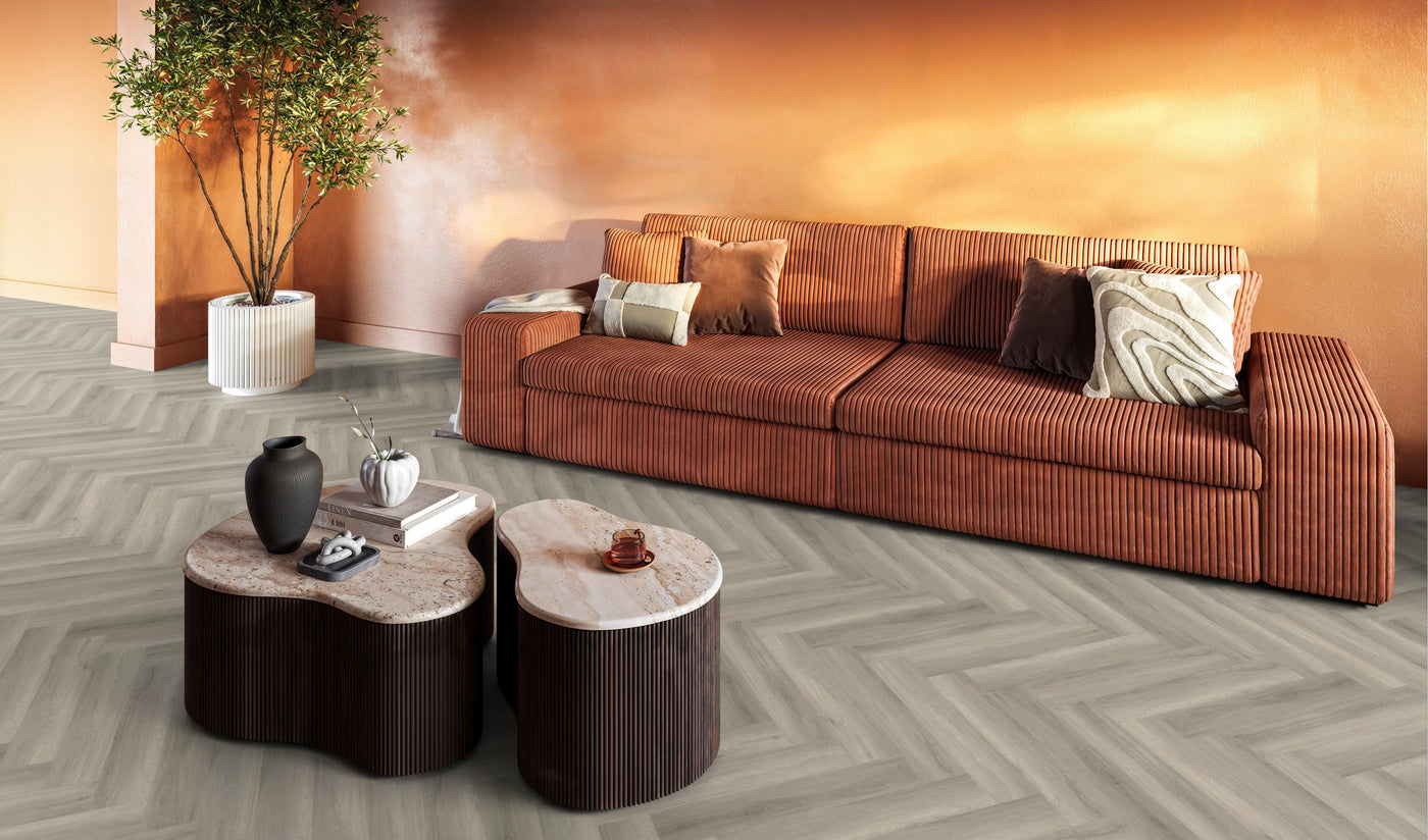 FloorLife YUP Paddington Grey - Visgraat Plak PVC