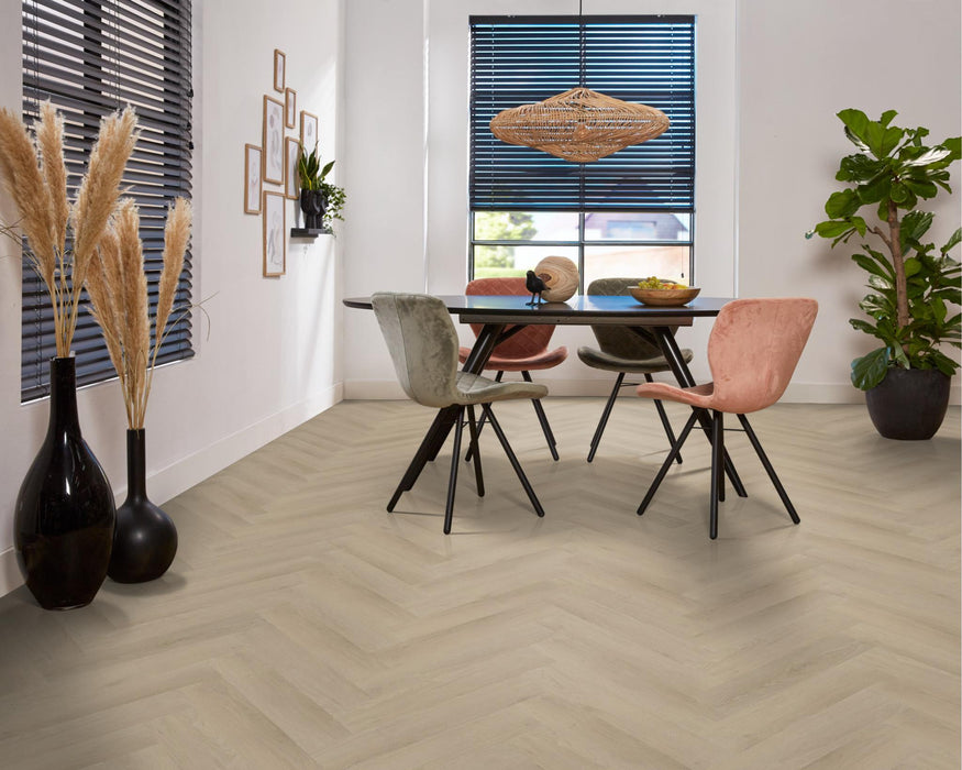 Ambiant Spigato Navaro Beige | Visgraat Lijm PVC