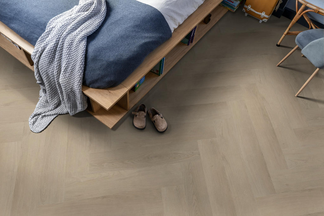 Ambiant Spigato Navaro Beige | Visgraat Lijm PVC