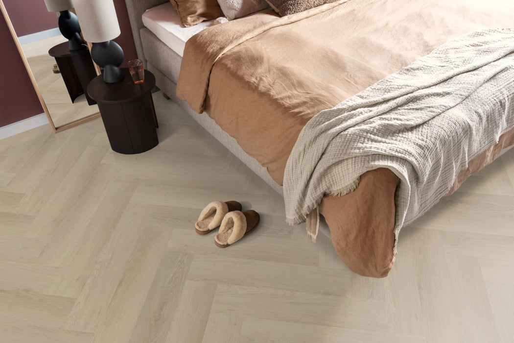 Ambiant Spigato Navaro Beige | Visgraat Lijm PVC