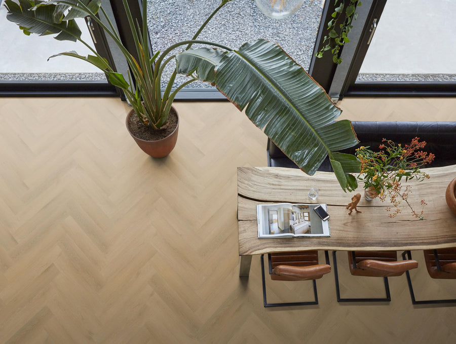 FloorLife YUP Merton Light oak - Visgraat Plak PVC