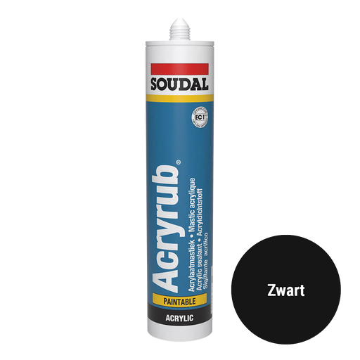 Soudal Acryrub Acrylaatkit | Zwart