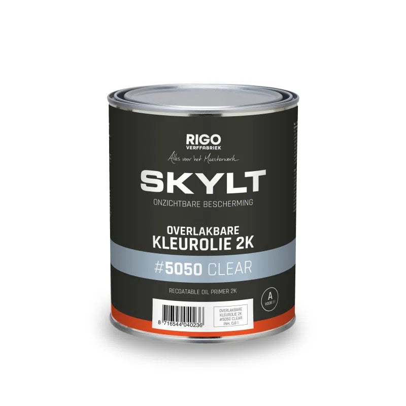 Overlakbare kleurolie