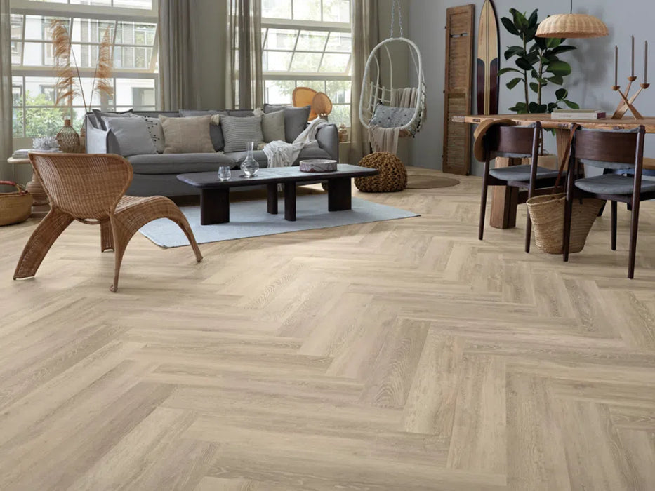 mFLOR 46419 Parva Oak XL Visgraat Sardinia | Dryback lijm PVC